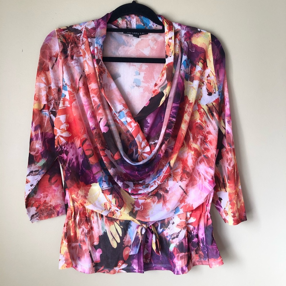 JULIETTE MULTI COLOR BLOUSE SZ L